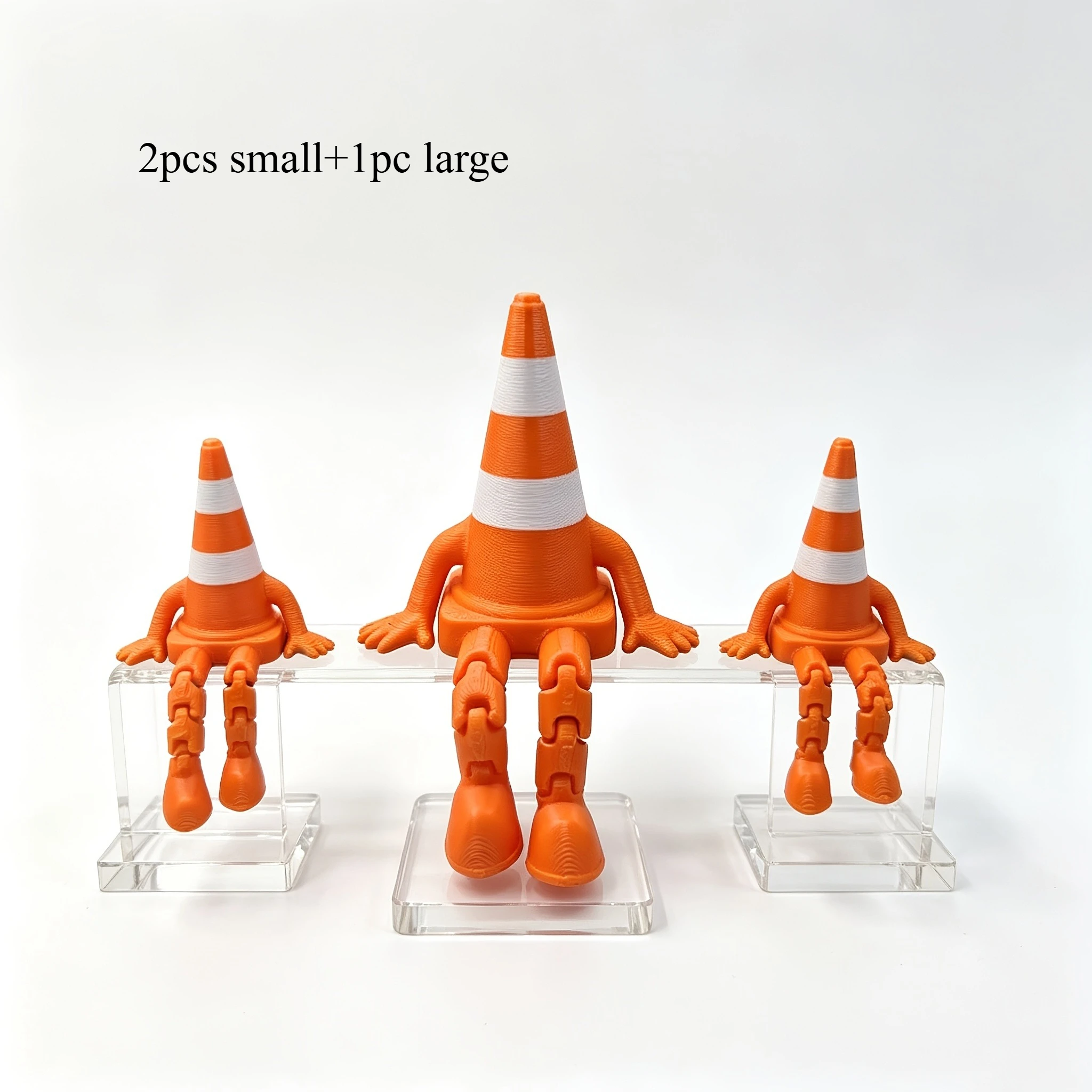 1pc/3pcs Creative Traffic Cone Ornaments, Humorous Striped