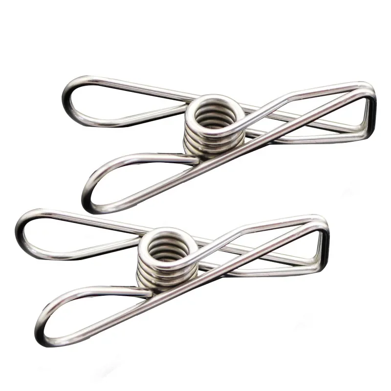 10-40 pz 5.2cm/6.8cm/8.2cm Clip in acciaio inox mollette porta mollette morsetti per abbigliamento Clip di tenuta molletta per uso domestico