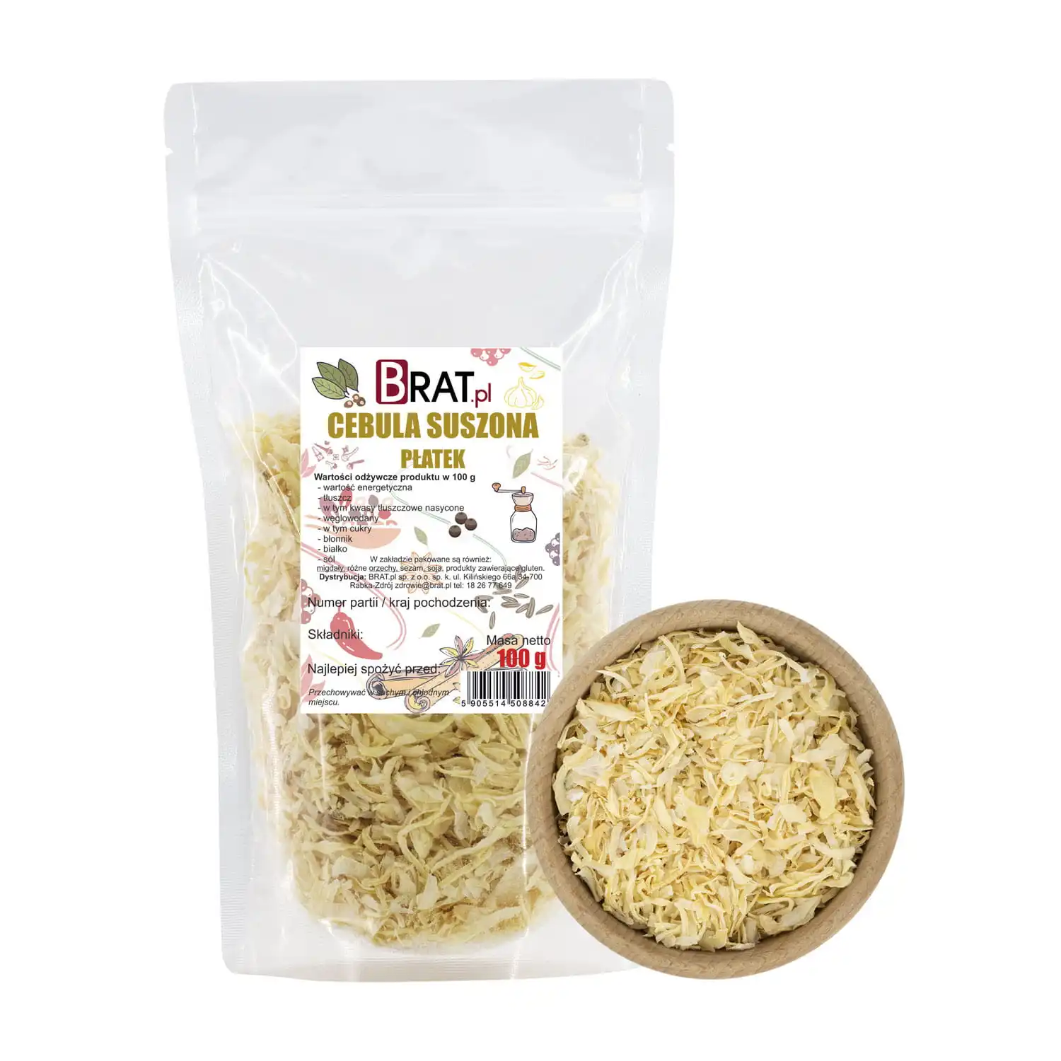 Cebula suszona płatek 100g