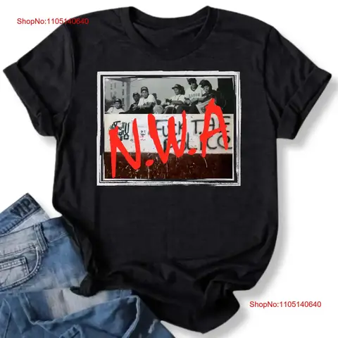 NWA T Shirt Straight Outta Compton Gangsta RapT  vintage Washed Casual Soft homme Breathable graphic Comfortable Stretched
