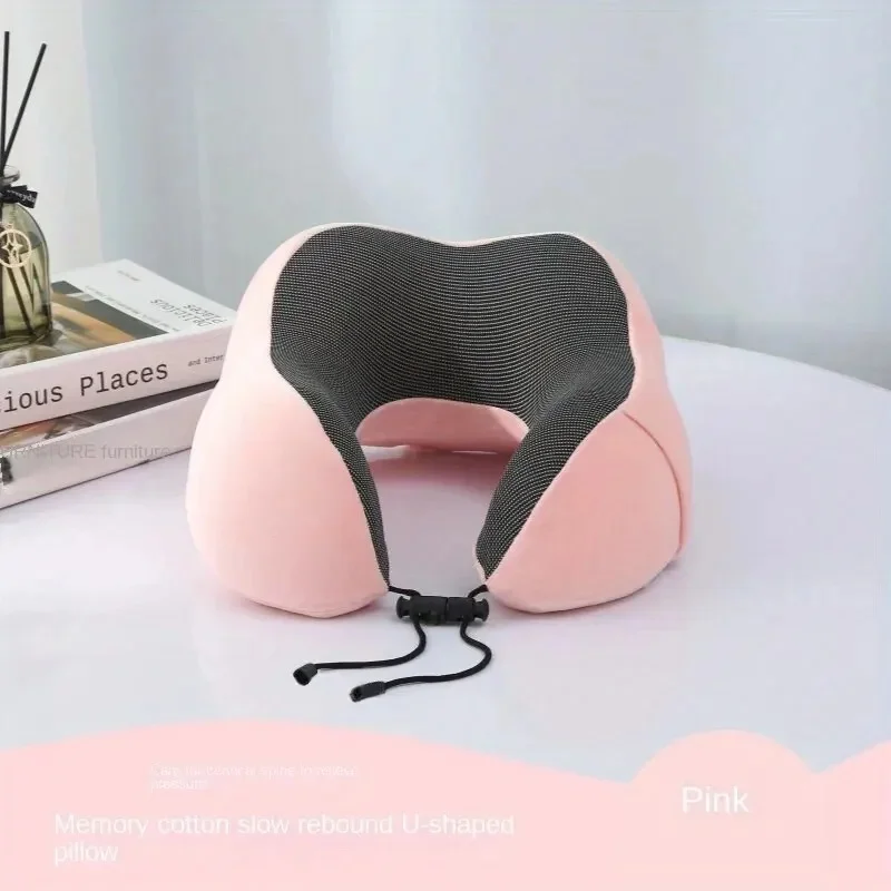 U-Shaped Slow Rebound Memory Foam Neck Pillow, Comfort Travel Pillow for Airplane, Office Break & Home Relax