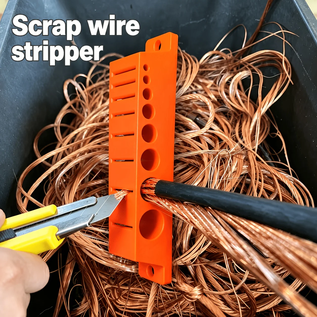 Wall Mounted Wire Stripping Holder Scrap Cable Stripper Fixture for Waste Wire Recycling Tool Heavy Duty Portable Durable Strong