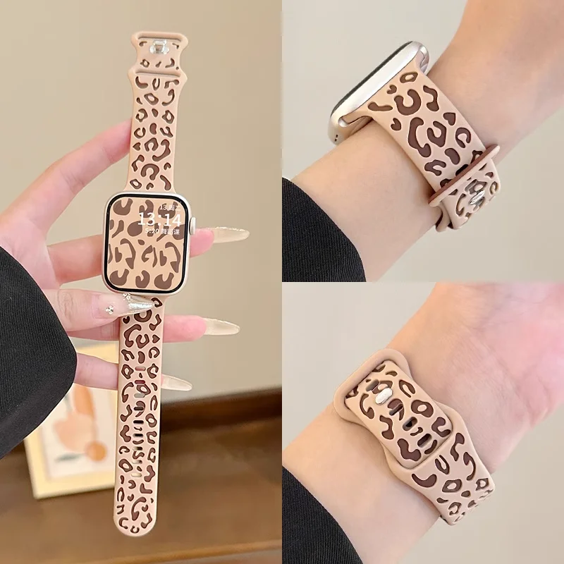 

Engraved Strap For Apple Watch Band 42mm 44mm 41mm 40mm 45mm 49mm 38mm Silicone Correa Bracelet Series 8 9 7 SE 6 5 4 3 Ultra 2