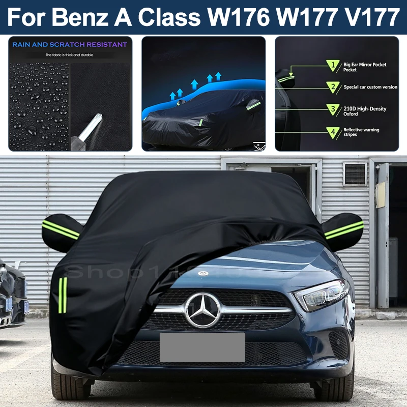 Auto Exterior Sun-Snow Protective Car Cover For Mercedes Benz A Class W176 W177 V177 Waterproof Dustproof Anti-UV Outdoor Cover