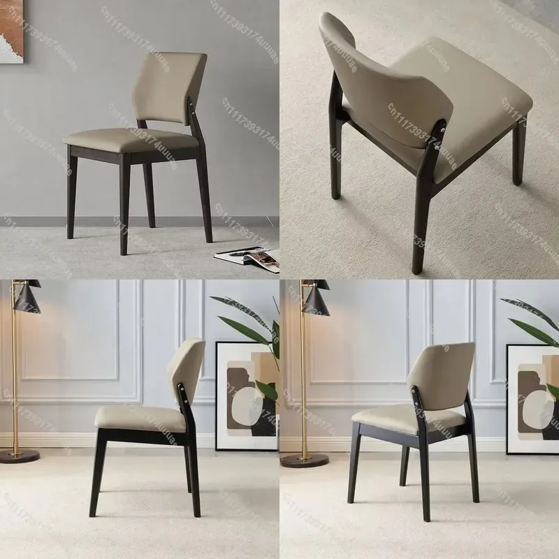 Japandi Dining Chairs Comfortable Aesthetic Minimalist Trendy Premium Simple Kitchen Furniture Silla De Comedor