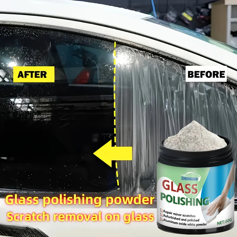 Aluminum Oxide Polishing Powder Premium Glass Polish - Professional Cleaning for Cars, Bathrooms, and Mirrors, Quickly Restores Clarity