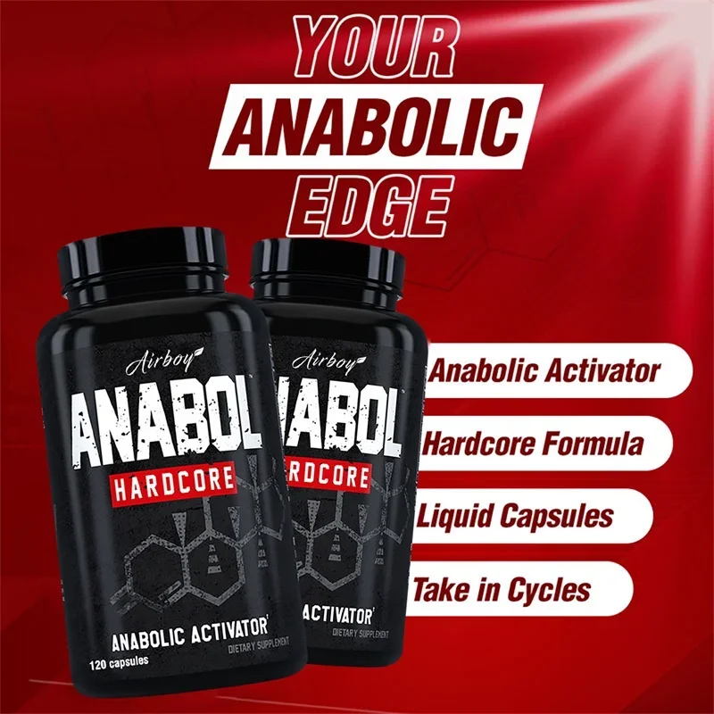 Anabol Hardcore Supplement - Muscle Growth, Improved Endurance, Stress and Mood Relief, and Overall Health