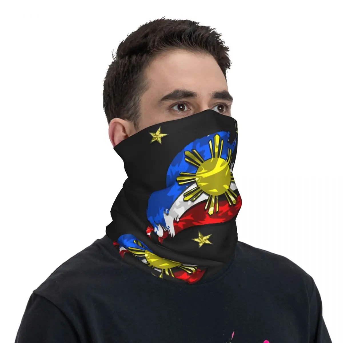 Filippijn Vlag Dunne Bandana Nek Gaiter Filippine Vlag Wikkel Sjaal Hoofdband Hals Hoes