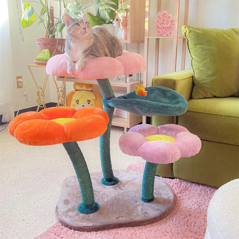 XIANGLONG Cat Tree With Climbing Frame Sisal Board Nest And Toy Hemp And Wood Material Factory