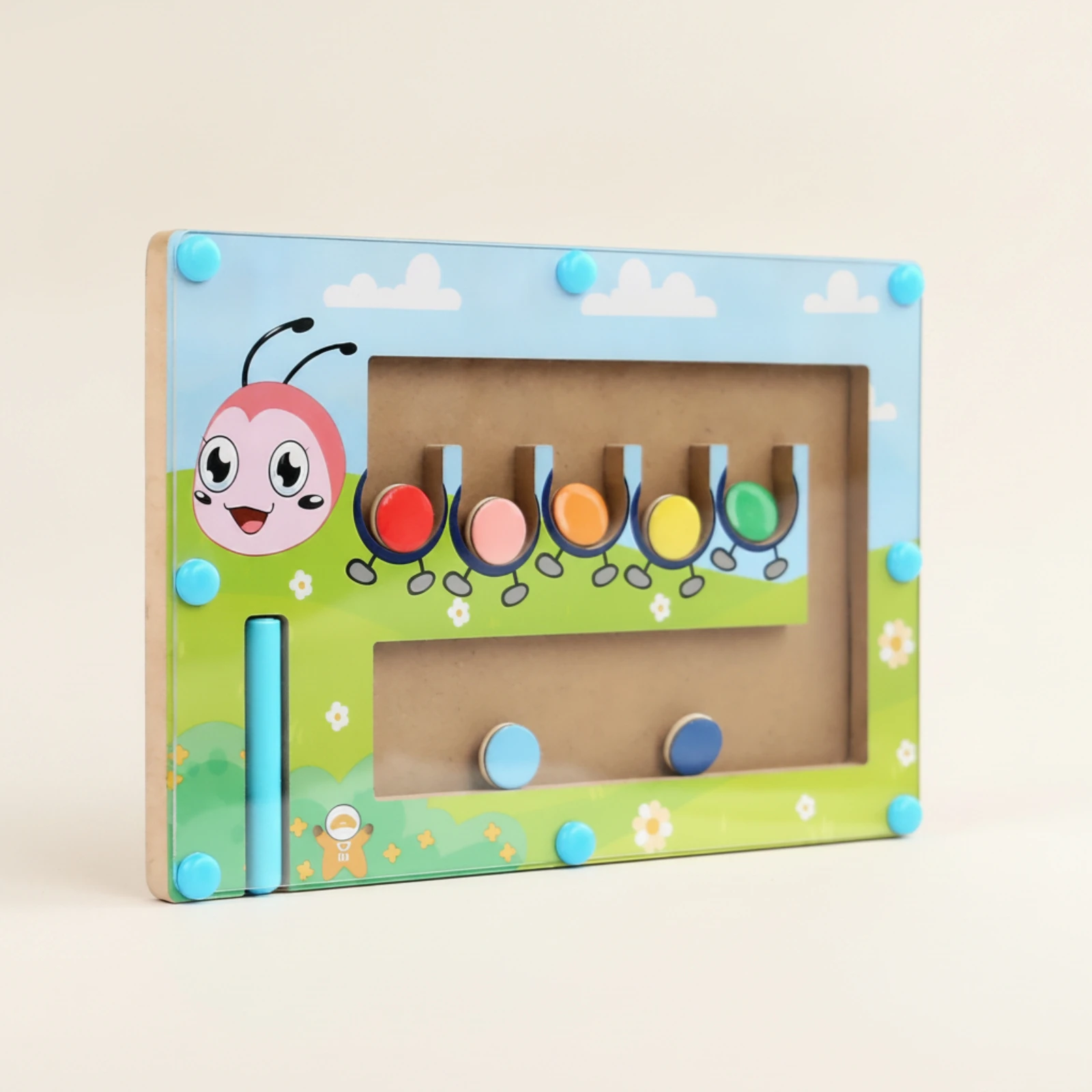 caterpillar-maze-educational-attractive-maze-board-color-matching-board-tabletop-attractive-sorting-game-wooden-for-toddlers