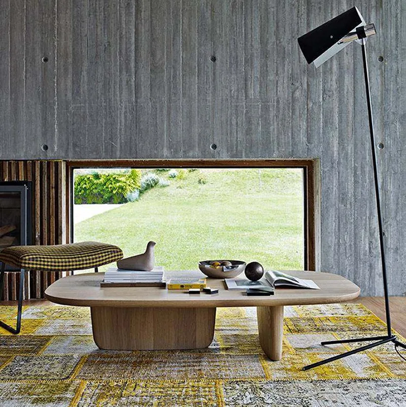 コーヒー リビングルーム ミニマリスト 個性 デザイナー モダン シンプル オール無垢材 ティー 交渉