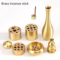 Pure Copper Porous Incense Holder DIY Home Incense Burner Japanese Incense Tray Creative Zen Pure Copper Incense Holder