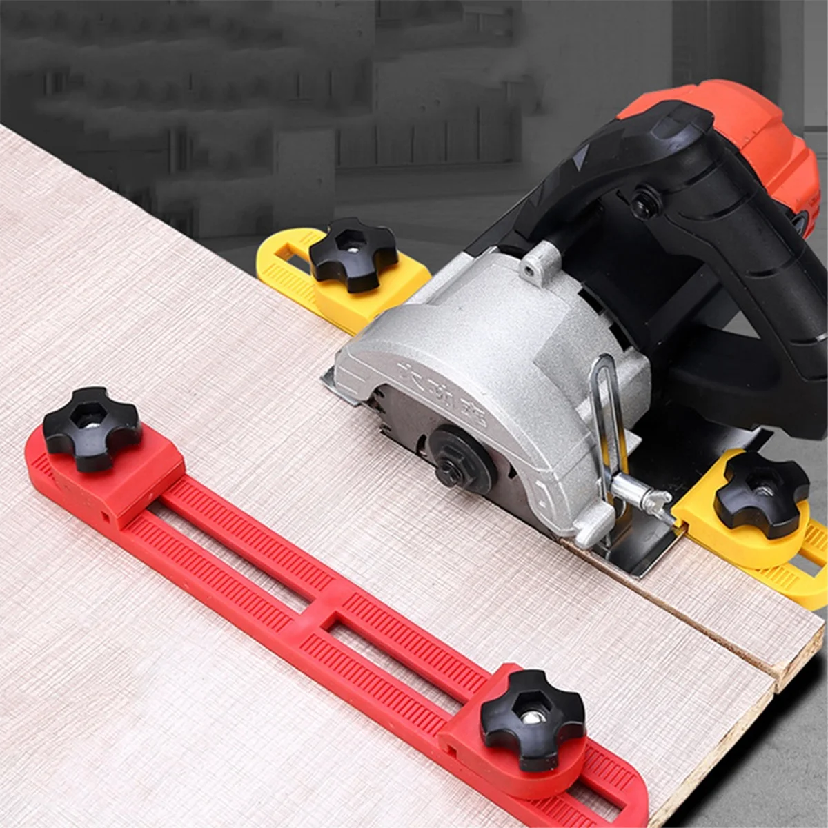 

A22I Skill Saw Guide,Precision Cutting Machine Base Guide,Circular Saw Milling Positioning Clamp,Adjustable Saw Guide