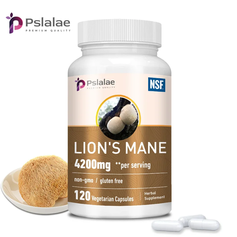 

Lions Mane - Supports Brain and Immune Health, Improves Digestion, Enhances Memory, Relieves Stress, Gluten-free, Non-GMO