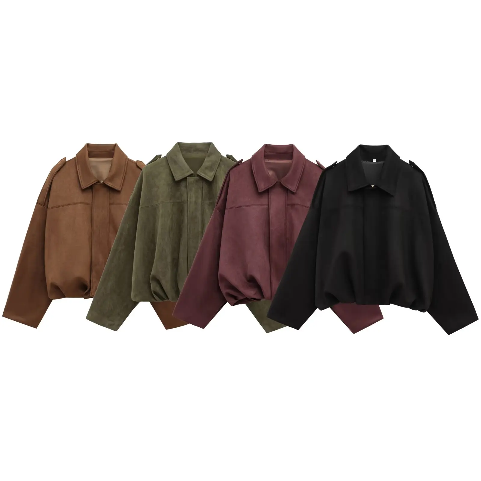 HH Women Elegant Party Jacket Loose Casual Office Coat Lapel Zipper Long Sleeve Vintage Autumn Vacation Winter Solid Outerwear 8 S21996688aefc47ce98f7d70df60cfe31p