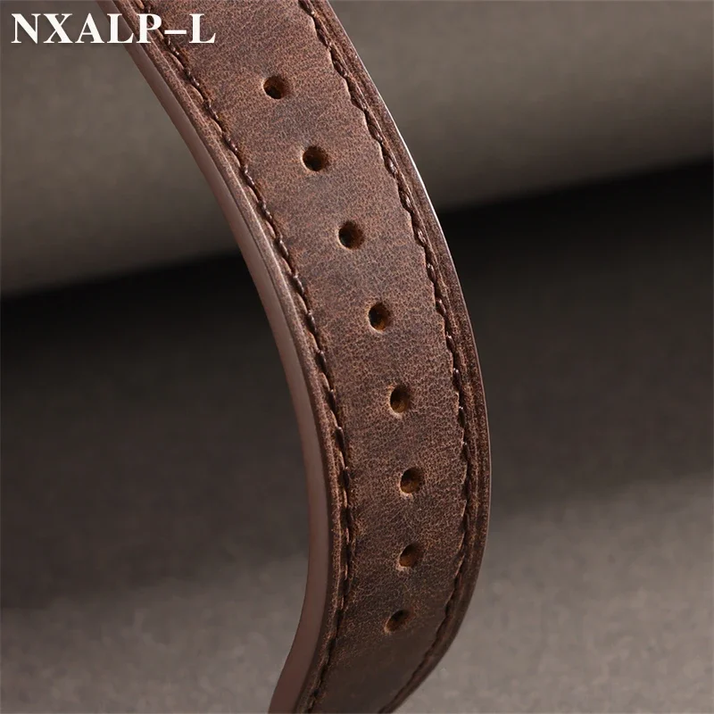 Винтажный ремешок для часов из натуральной яловой кожи с пряжкой-бабочкой, ремешок из телячьей кожи для Omega для умных часов Seiko, браслет 18/19/20/21/22/24 мм