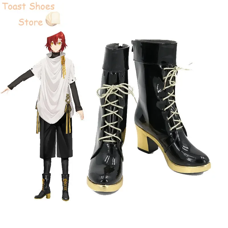 Hanasaki Miyabi Cosplay Shoes Halloween Carnival Boots PU Shoes Vtuber Cosplay Props Costume Prop