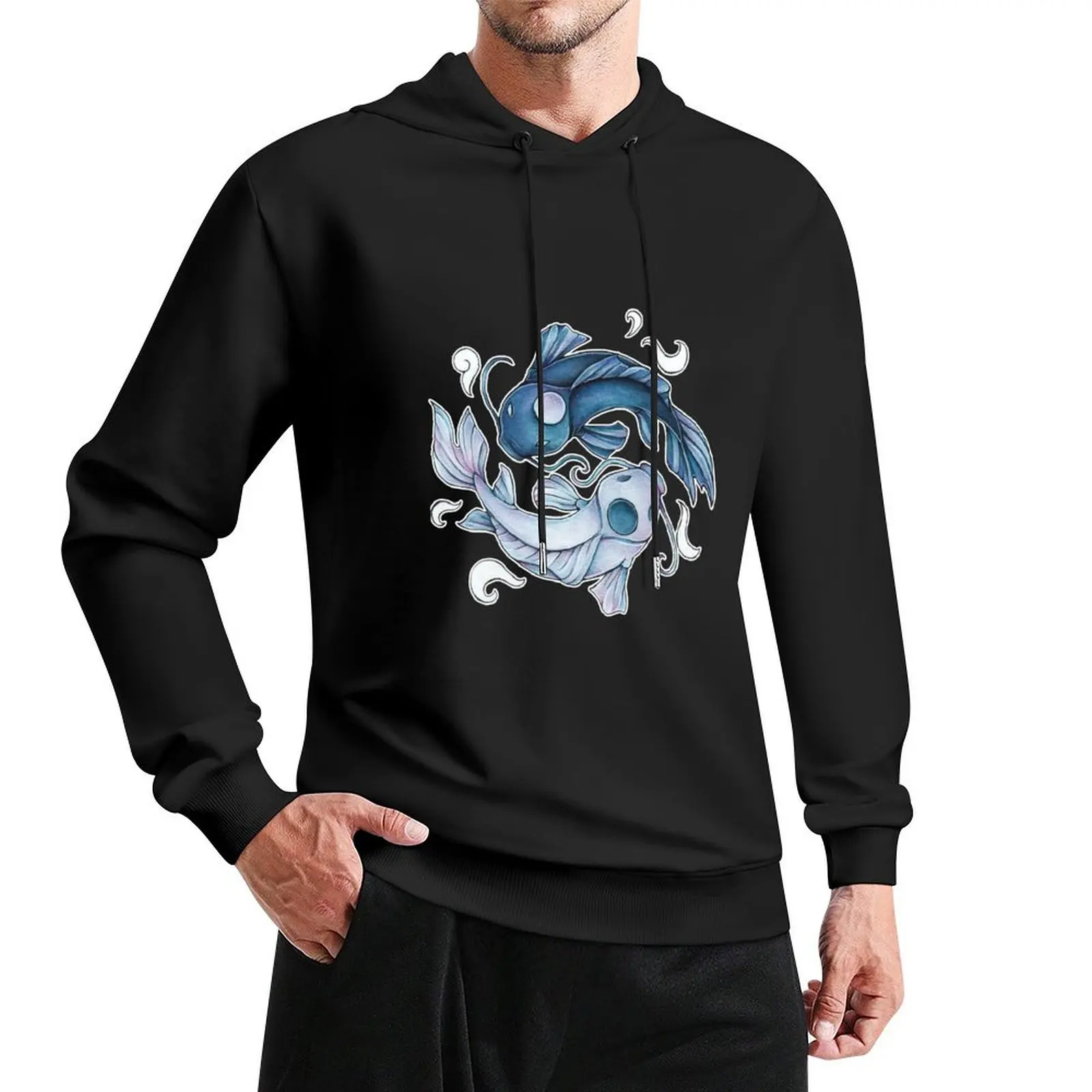 

Yin Yang Kois - Tui & La Pullover Hoodie clothes for men mens clothes autumn hoodies and sweatshirts new