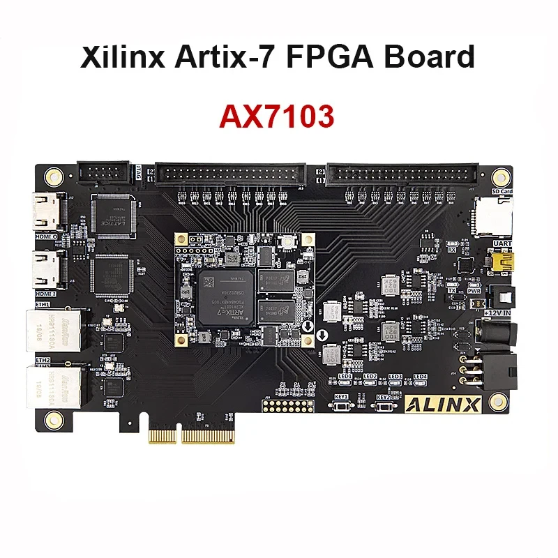 Alinx AX7103 Xilinx Artix-7 Xc7a100t carte de développement Fpga A7 Soms carte d'accélérateur Pcie
