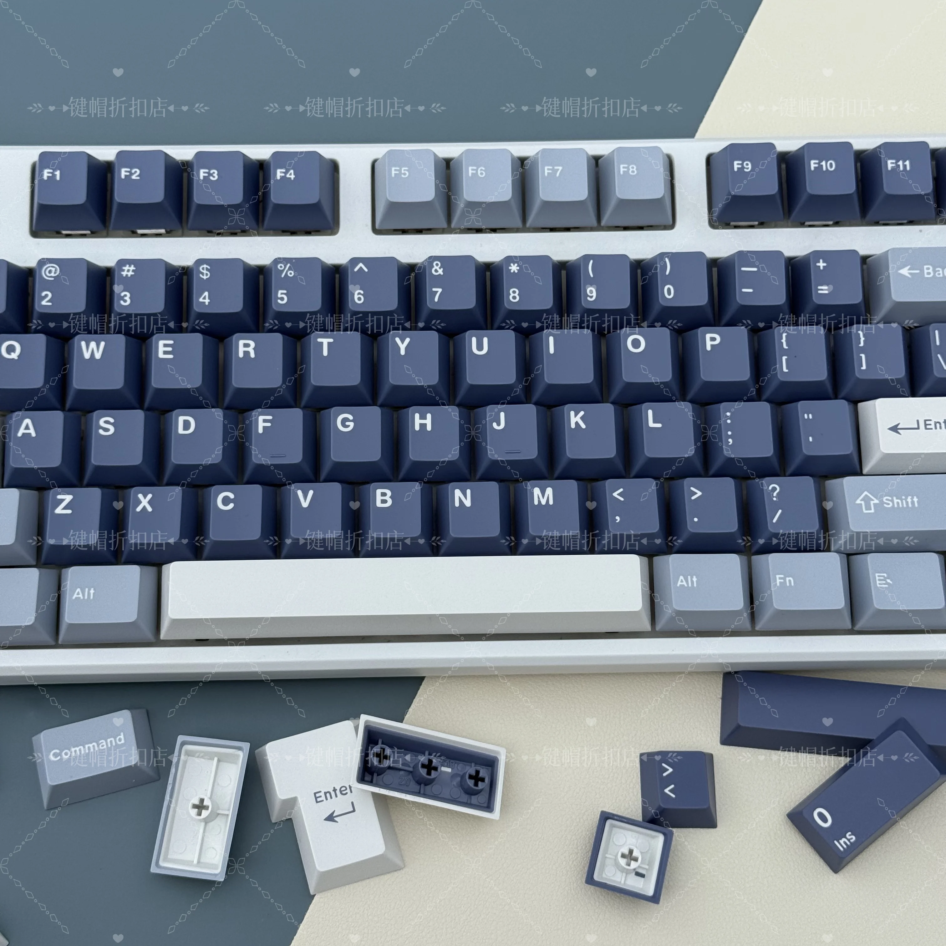 

GMK customized two-color fishing keycap big leaf cherry original height 163 keys suitable for wooting mechanical keycap