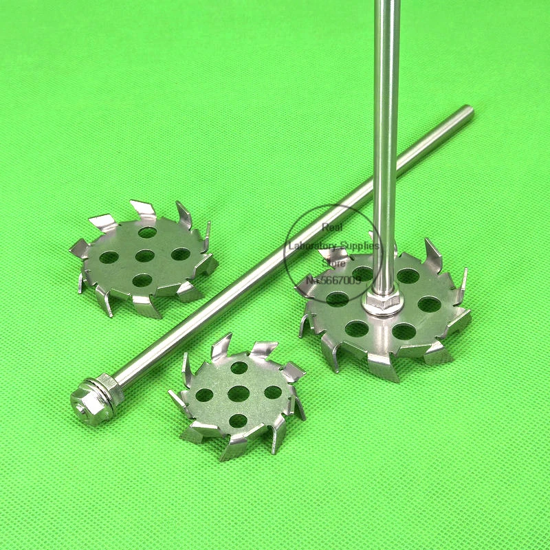 

1pcs Lab 50mm-180mm SUS304 Stainless Steel Round Stirring Blade with Diversion Holes, Sawtooth Dispersing Disk (with Rod or Not)