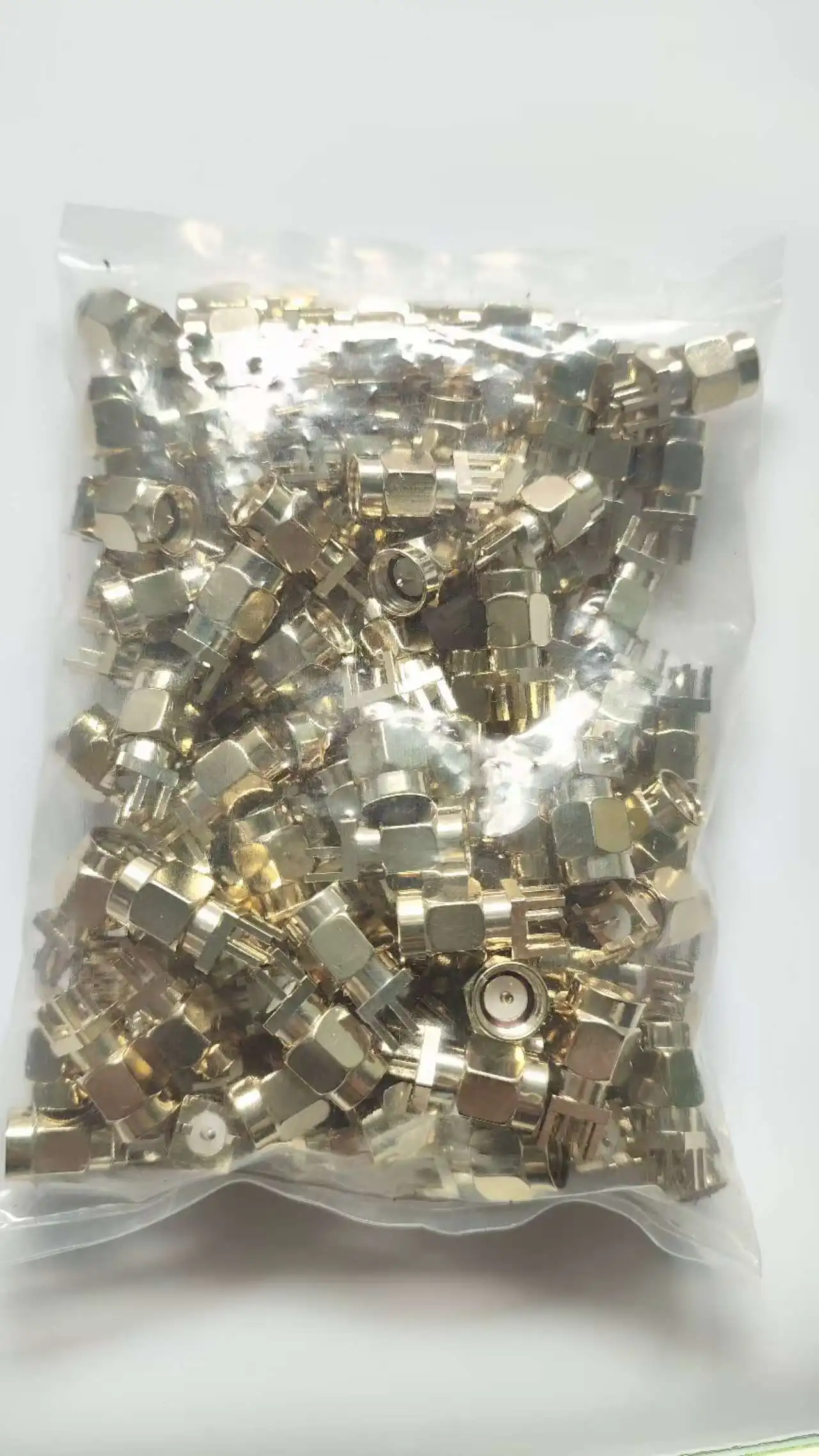 

100PCS SMA Jack Male Plug Adapter Solder Edge PCB Straight 1.6MM Mount RF Copper Connector Plug Socket