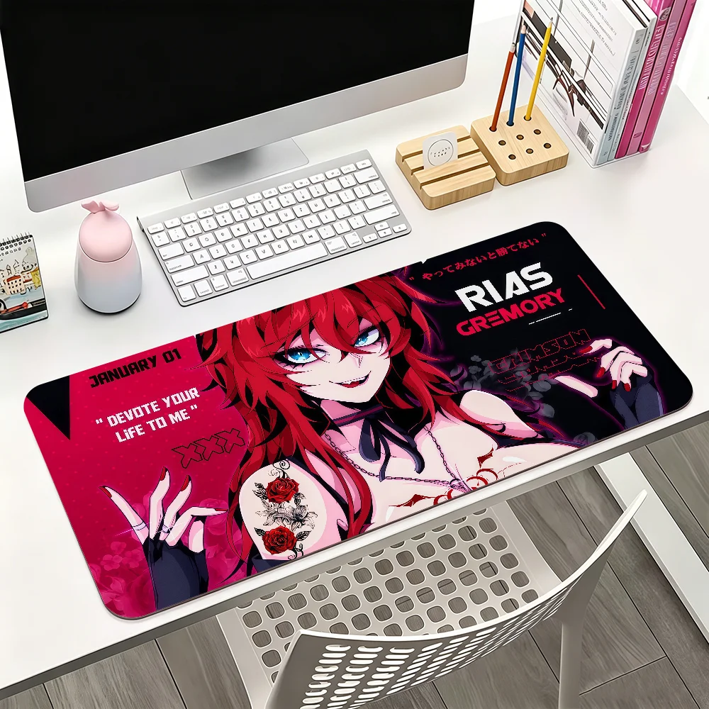 Alfombrilla de ratón H-High School DxD Rias Gremory para juegos de oficina y teclados, antideslizante, grande, resistente al agua