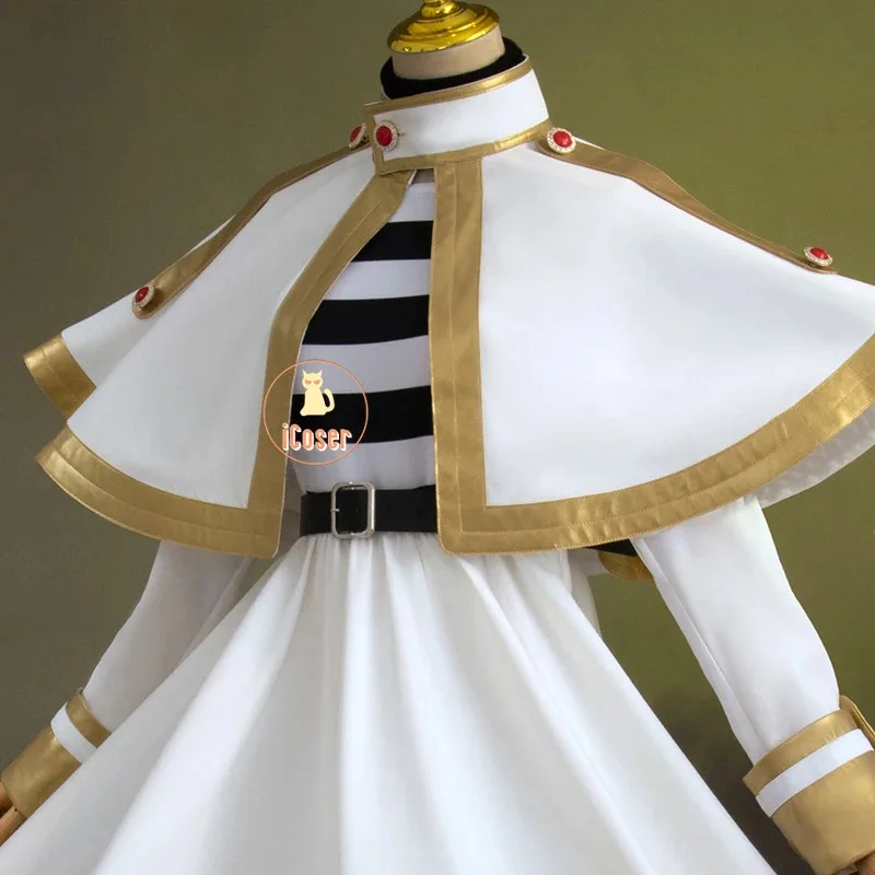 Frieren Cosplay Costume Wig Anime Frieren Beyond Journey's End Dress Ears Earrings Outfit Mage Halloween Party Costume Women Set