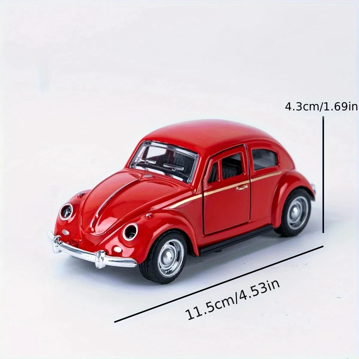 نموذج سيارة مصغر أنيق مع أبواب مفتوحة وسحب للخلف، بلاستيك/معدن متين، لا يتطلب بطاريات - هدية مثالية f #4