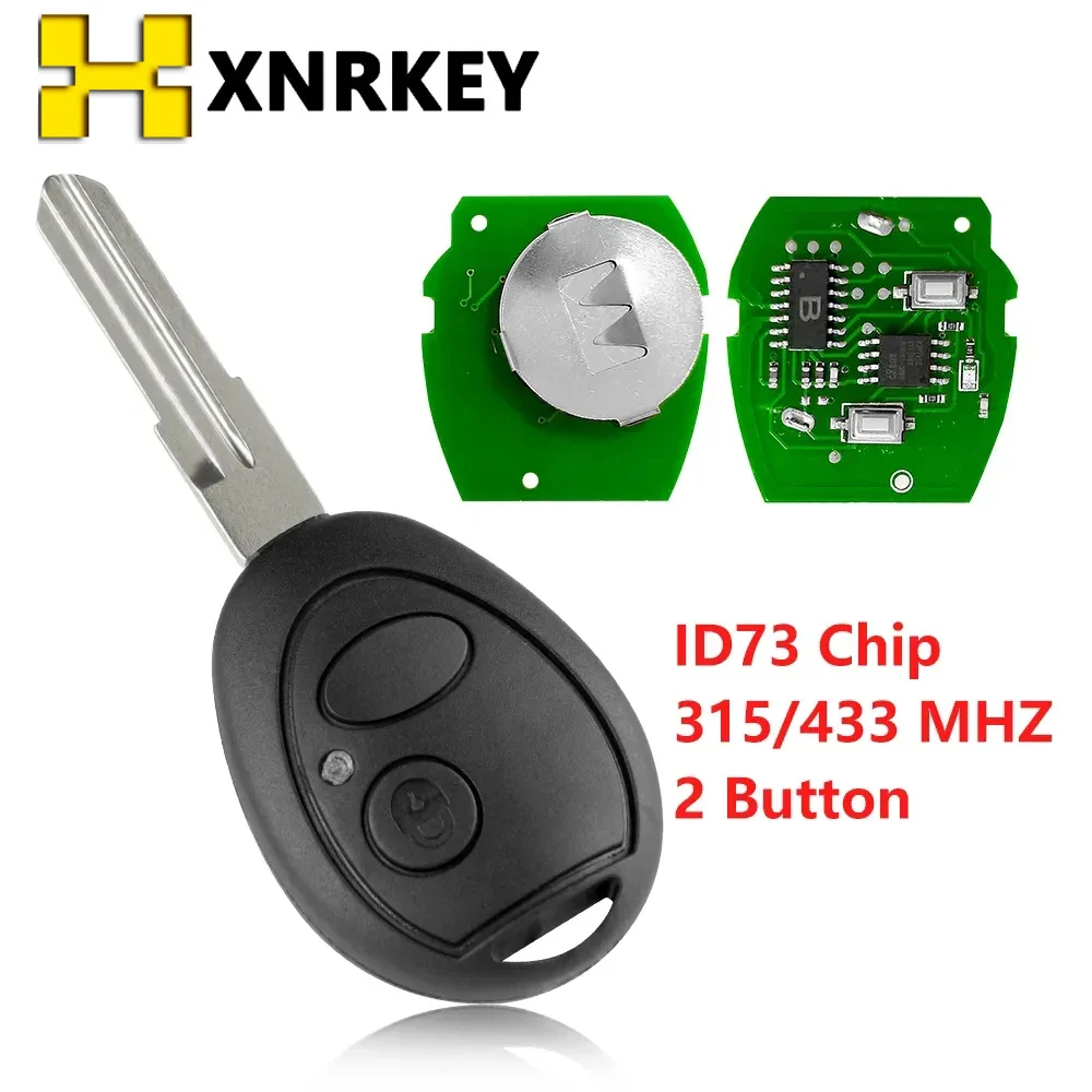 

XNRKEY Remote Key 2 buttons 315Mhz 433Mhz PCF7930 ID73 chip for Land Rover Discovery 1999-2004 FCC ID: N5FVALTX3 Car Key