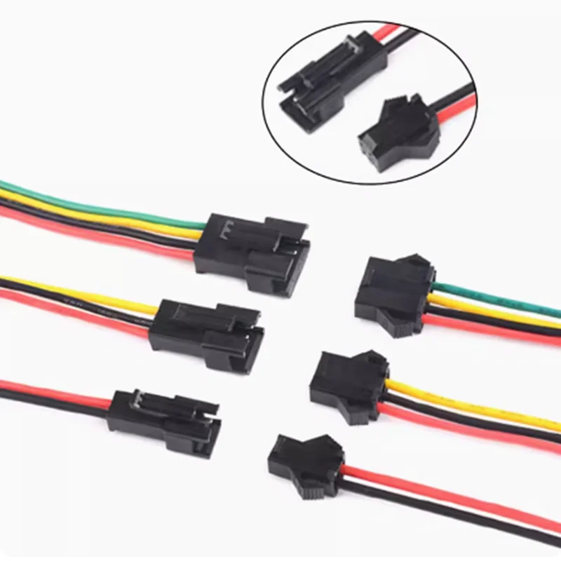 SM JST LED Connector Cable 2/3/4/5/6 Pin Plug Socket Male Female Wire Connector For RGB RGBW LED Strip Light Adapter