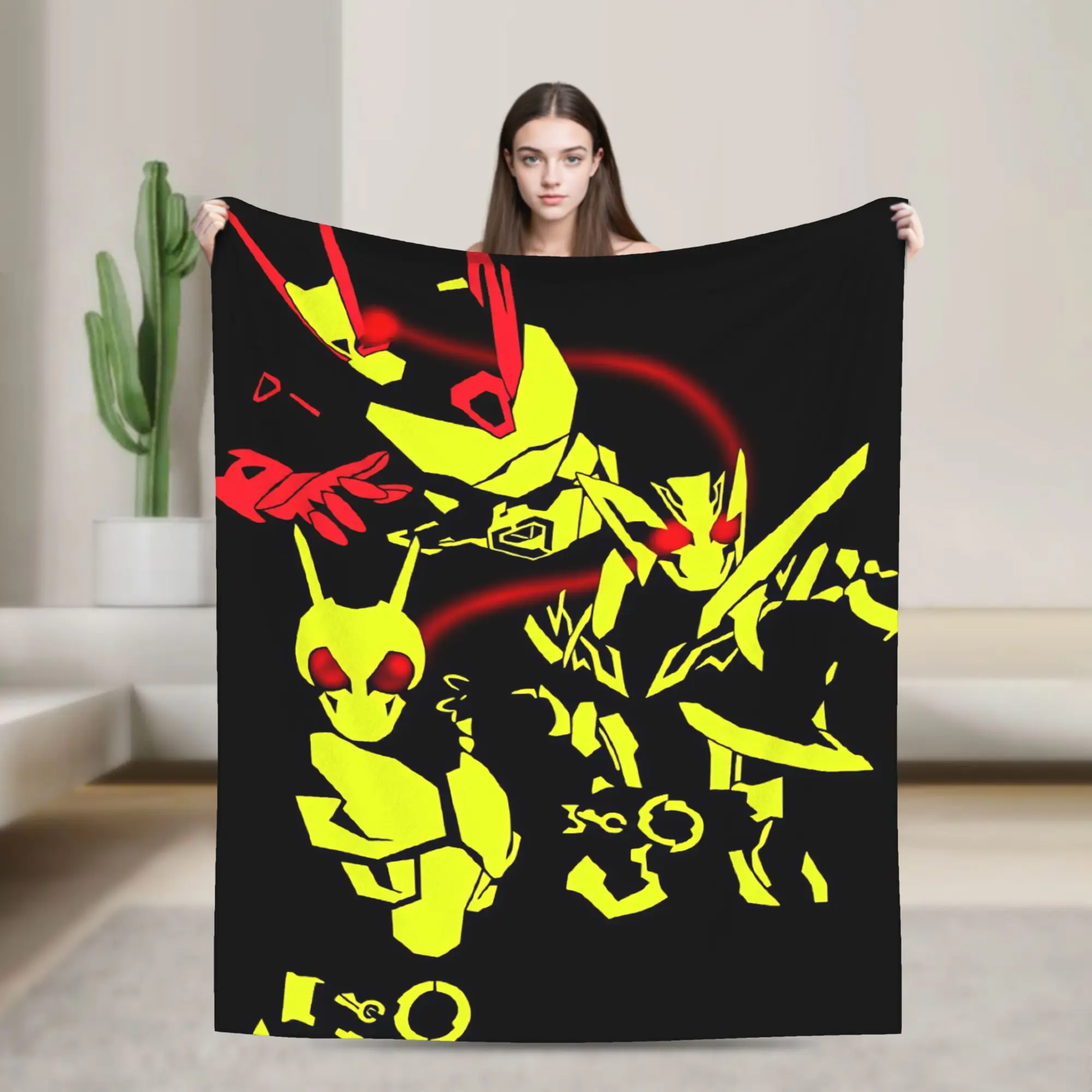 Kamen Riders Blanket Quality Warm Soft  Bedding Throws Autumn Child Couch Chair Novelty Bedspread