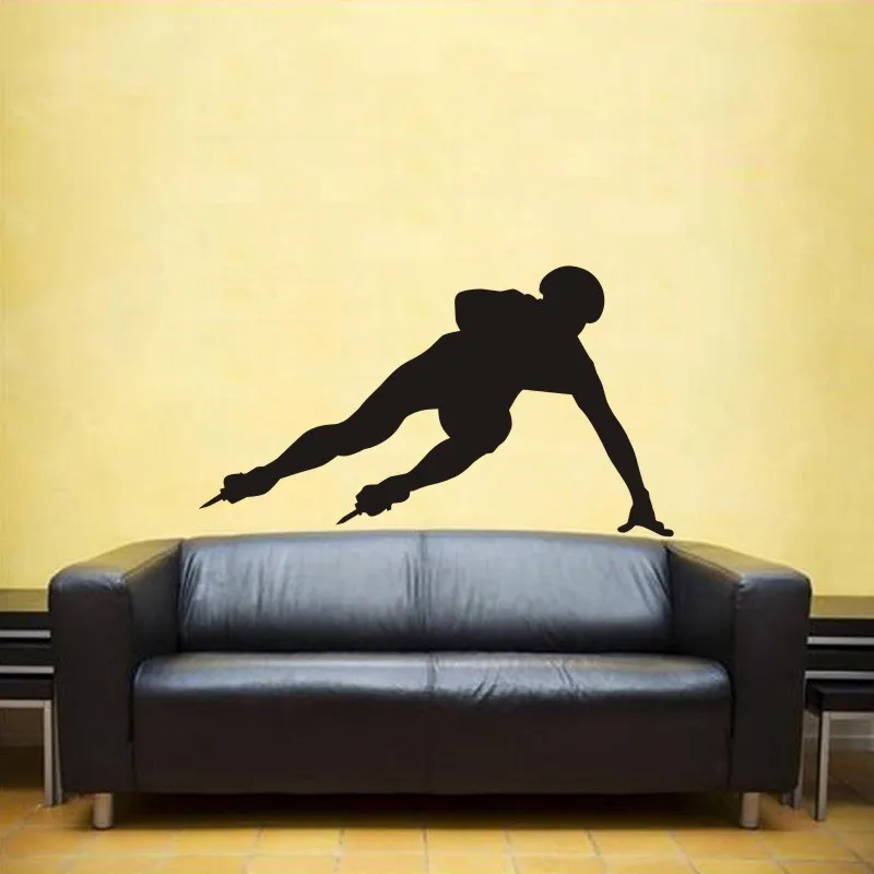 

Наклейка на стену для катания на коньках, наклейка на лыжах, спортивные постеры на льду, виниловый декор Pegatina, настенная роспись автомобиля