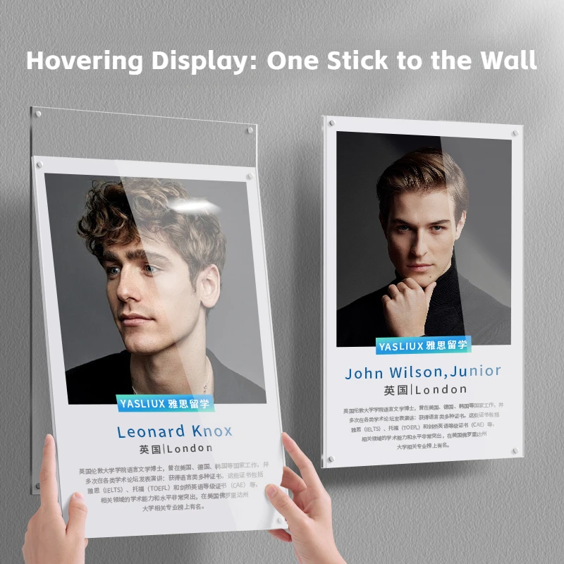 Einfacher magnetischer Bilderrahmen im A3-A4-Format, transparent, schwimmender Posterrahmen für Büro, Schreibwaren, Desktop-Display, Kunst-Dekor, Geschenk