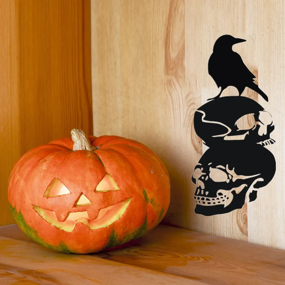 28 *60cm Wall Stickers Pvc Party Decal Black Crow Halloween Staircase Decals Decoration