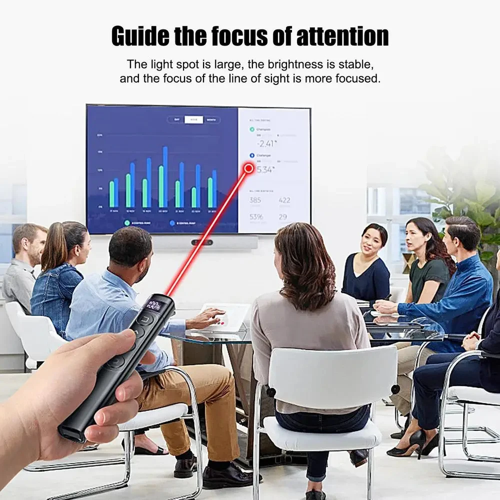 Flip-Pen-Präsentation Clicker RF 2,4 GHz PowerPoint Clicker Laserpointer Hyperlink Control Wireless IR Red Light Presenter