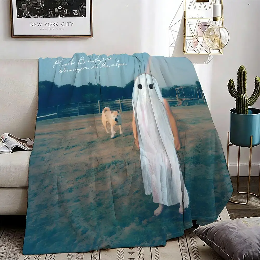 

HOT Singer P-Phoebe Bridgers Music Album Throw Lightweight 240g Flannel Blanket Soft Skin-friendly for Summer Cooling
