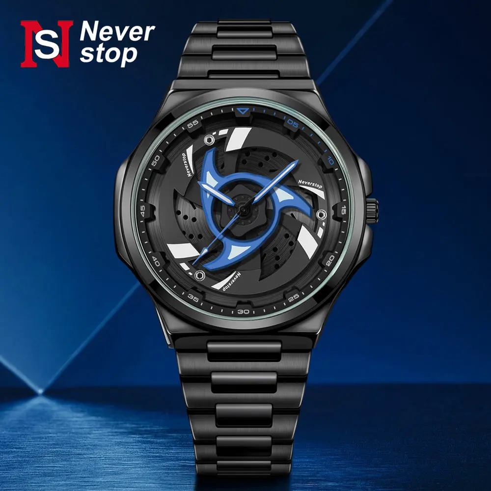 

YAZOLE N946 Мужские модные и стильные светящиеся кварцевые часы, вращающиеся, в стиле аниме, настраиваемые, reloj hombre