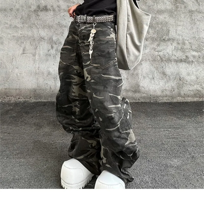Pantaloni mimetici multitasche a gamba dritta casual Hip Hop High Street alla moda Pantaloni da uomo