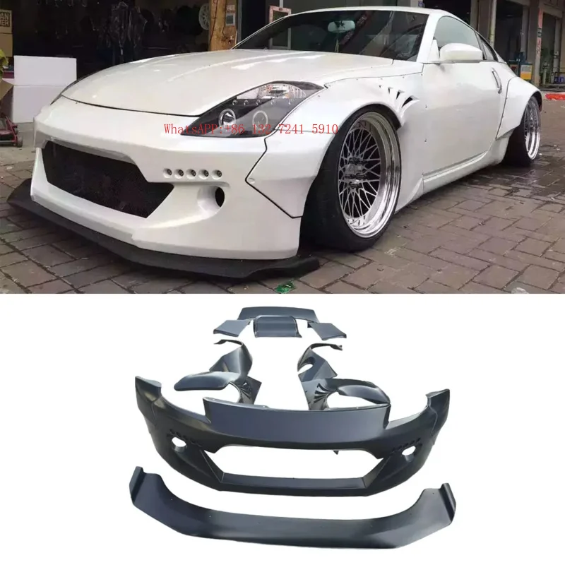 Fit For  Full Wide body Kit Bumpers Fenders Side Skirts Diffuser Spoiler