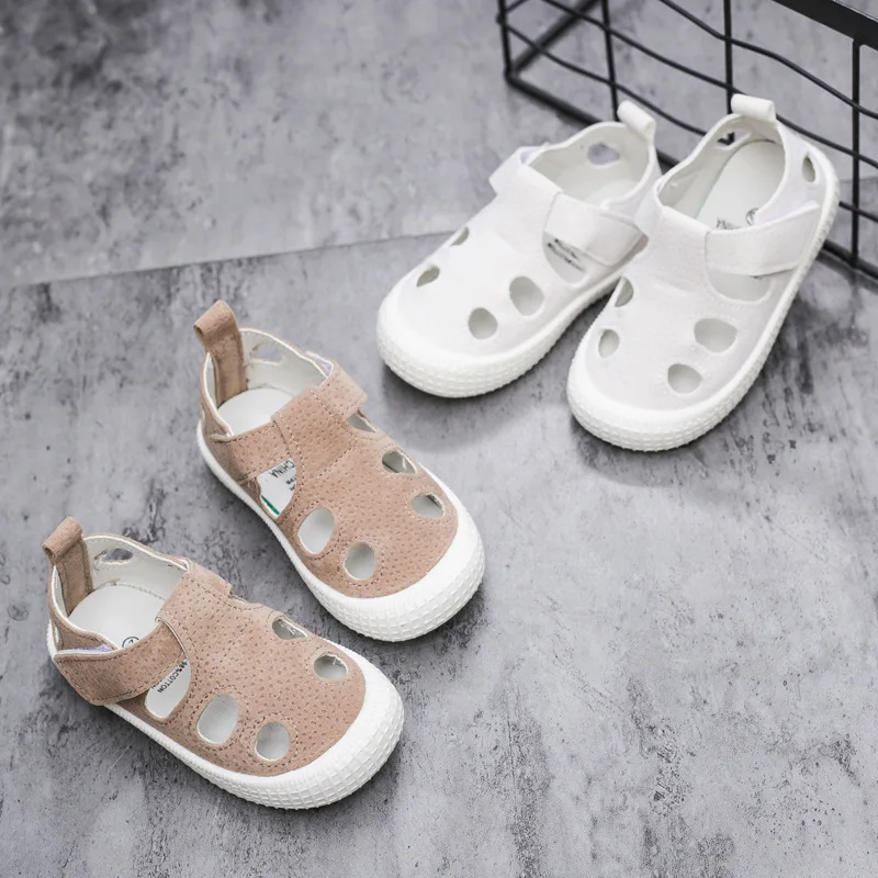 Summer Boys Girls Sandals Children Hollow Out sneakers Breathable Toe Wrap Kids Lightweight Anti Slip Sports Beach Shoes