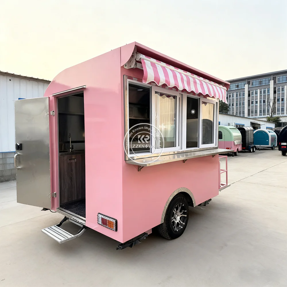 On Sale Shawarma Outdoor Food Cart Street Lunch Kiosk Coffee Carts Mobile Food Trailer Food Truck Manufacturing for Outdoor Use