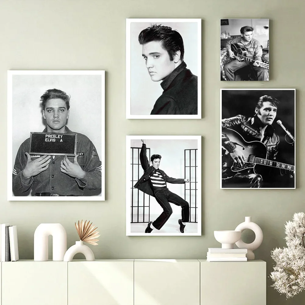 Poster Prints E-Elvis Poster p-presleys Music Singer Star Gift Canvas Painting Wall Art Picture Kitchen Living Room Home Decor