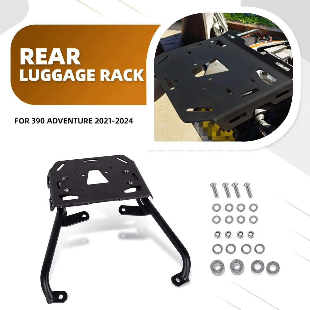 

For 390 ADVENTURE Motorcycle Rear Luggage Rack Tie Down Cargo Top Case Rear Carrier Support Bracket 390Adv 2021 2022 2023 2024