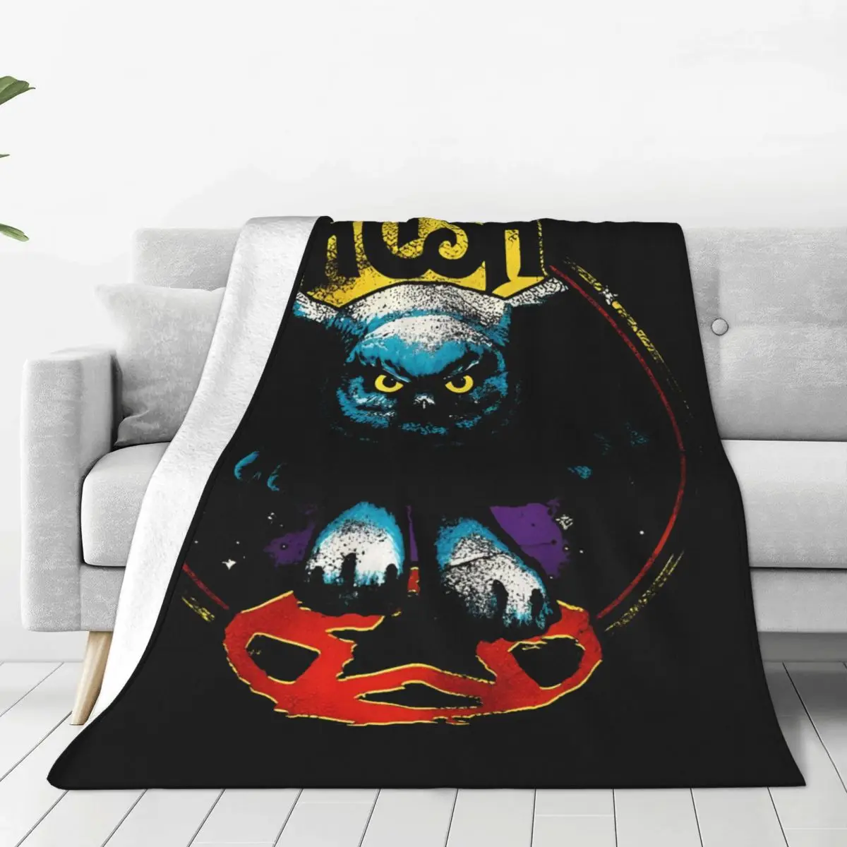 Rush Rock Band Fly By Night Knitted Blankets Flannel Throw Blanket Home Couch Decoration Soft Warm Bedsprea