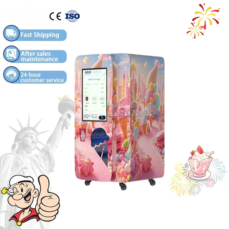 Hot Sale Automatic Ice Cream Vending Machine Commercial High Efficiency Easy Operate Best Quality Soft Ice Cream Machine
