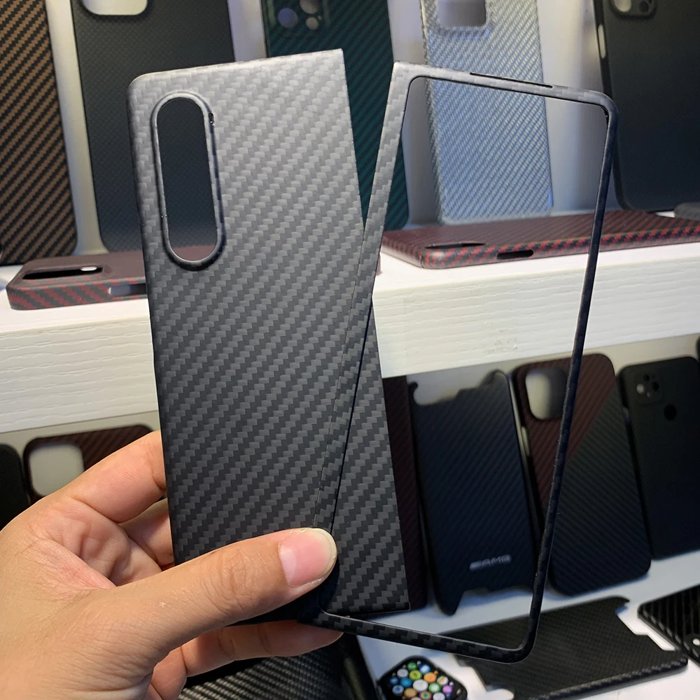 

Прямая поставка, натуральное арамидное волокно, углеродное волокно для Samsung Galaxy Z Fold 3, тонкий противоударный дизайн Galaxy Z Fold3, фоточехол для телефона