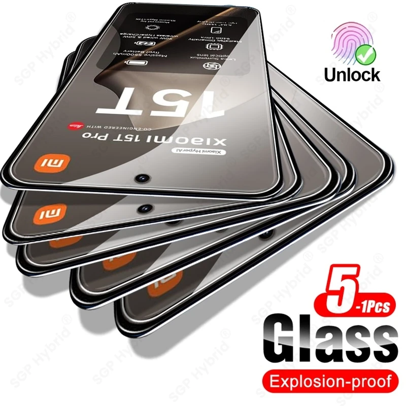 

For Xiaomi 15T Pro 5G Case 5-1Pcs 9H Clear Protective Glass Xiaomi15T Xiaomi15TPro Crystal Glass Xiaomy Xiomi Mi15T 15 T 15TPro