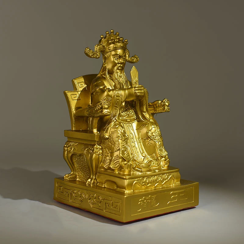 Brass Dragon Statue of the Five Lords of Wealth, Guangji Dragon King, Decorative Ornament for Home, Living Room, Office, and Bus