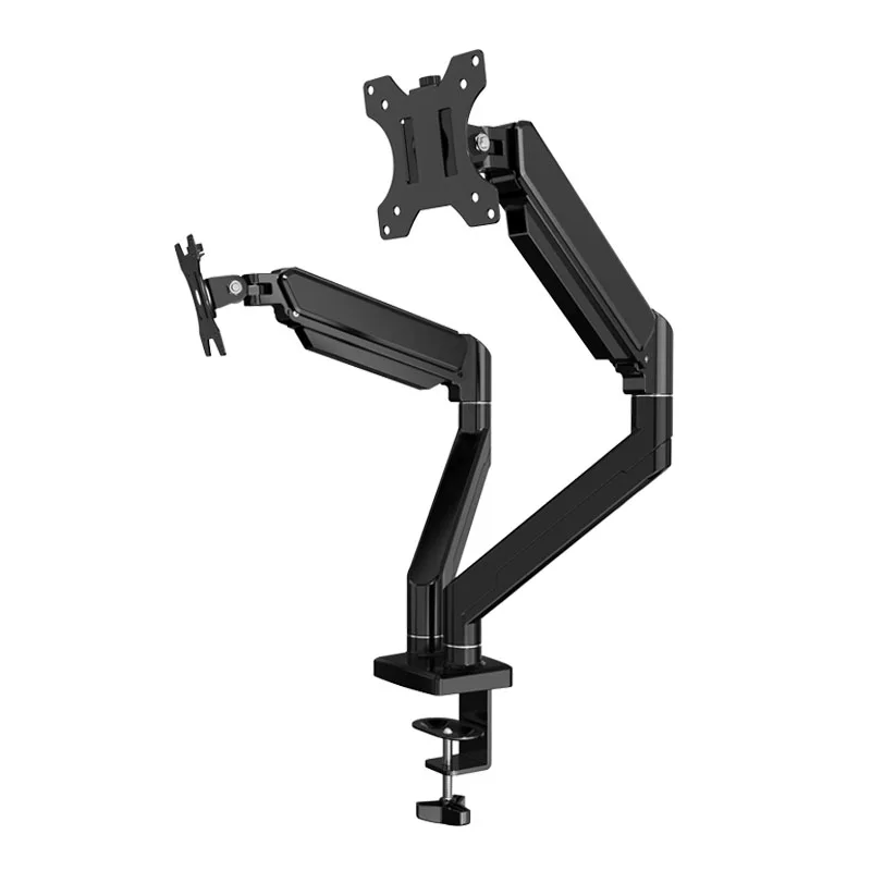 Dual Monitor Arm Holds Up To 20 Lbs Desk Mount Stand Adjustable Height and Angle for 13 To 32 Inch Screens 